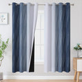 Navy Blue and Grayish White Blackout Curtains by ESTELARTEXTILER