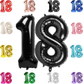 Black Number 18 Balloon 40 Inch by IWERP