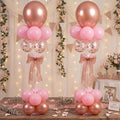 Hollowfly 2 Sets Rose Gold and Pink Balloon Stands by Hollowfly