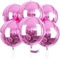 PartyWoo Pearl Pink Large Round Giant 4D Jumbo Foil Balloons 6pcs 22 Inch | 22 by PartyWoo