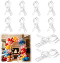 10 Pack Balloon Arch Clips, 3.5 Inch Clear Clips by TAEAFER