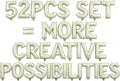 52 Pcs Cream Letter Balloons, Custom 2 Set A-Z Set by GOGAKIE