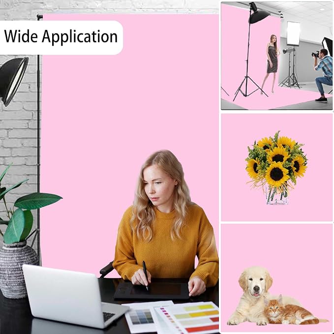 Pink Photography Backdrop for Photoshoot, Fabric 10x10ft | Versatile Studio - Image 2
