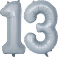 40 In Matte gray Number Balloon Helium Foil Mylar Birthday Balloon Digit 13 | by Exquisitehighqualitypartydecorationstomeetyoureveryneed%EF%BC%81