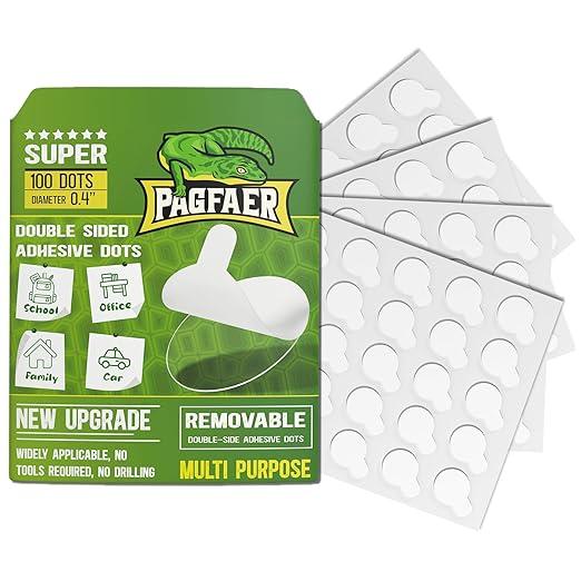 Double Sided Tape Sticky Dot Stickers 100PCS, Removable Sticky Putty No Trace by PAGFAER