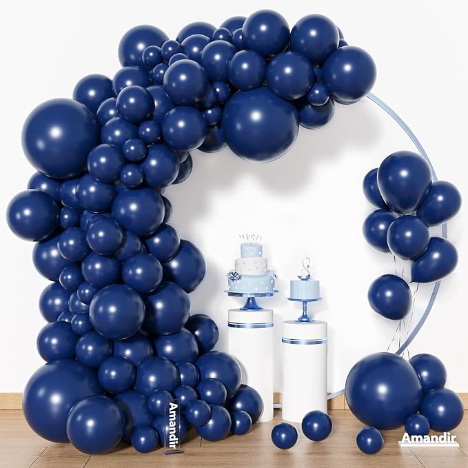 Amandir 153pcs Navy Blue Balloons Arch Garland Kit Different Sizes | 18 12 10 5 - Image 2