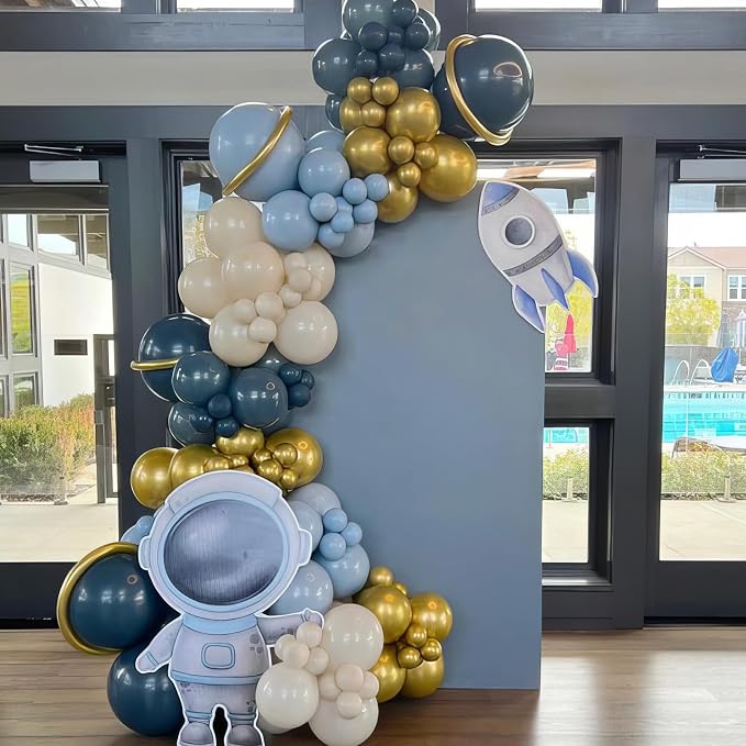 Dusty Blue Green Balloon, Sage Green and Retro Blue Balloons, Sand White - Image 6