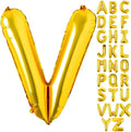 Lovoir 40 Inch Large Gold Letter V Balloons Big Size Jumbo Mylar Foil Helium by Lovoir