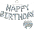 TONIFUL Laser Silver Happy Birthday Balloons Banner Decorations by TONIFUL