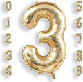 AULE 40 Inch Light Gold 3 Balloon Number Foil 0-9 Birthday Big Numbers | by AULE