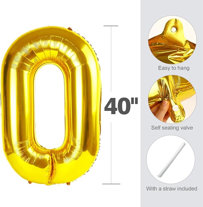 Number Balloons 27 Balloon 40 inch Gold - Image 5