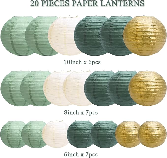 Paper Lanterns Party Decorations, Hanging Round Chinese Lanterns - Image 2