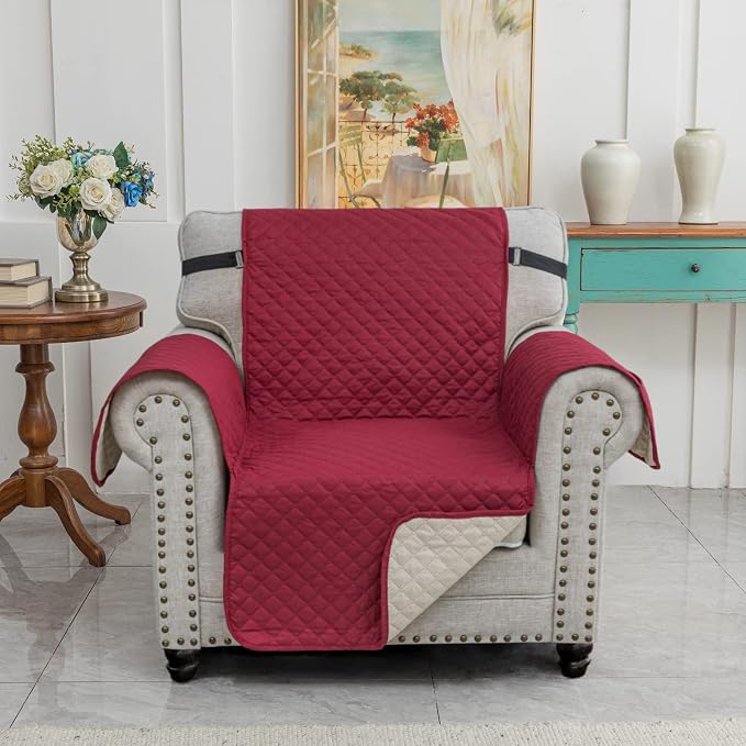 XINEAGE Quilted Chair Sofa Cover Waterproof Chair Covers by XINEAGE