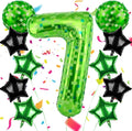 40 Inch Green Pixel Themed Number 7 Balloon Set Foil Balloon by AXBMM