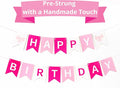 Pink Bow Birthday Banner, Pre-Strung Coquette Party Decorations by GALASET