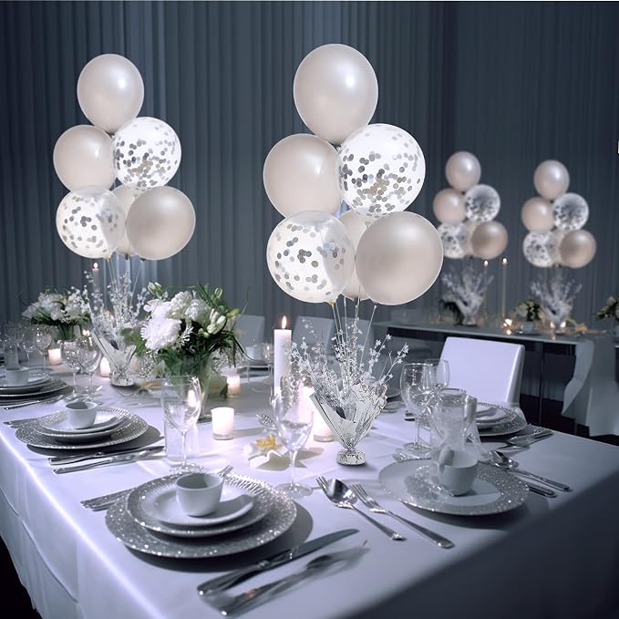 6 Set Silver Table Balloons Centerpiece Stand Kit - Image 4