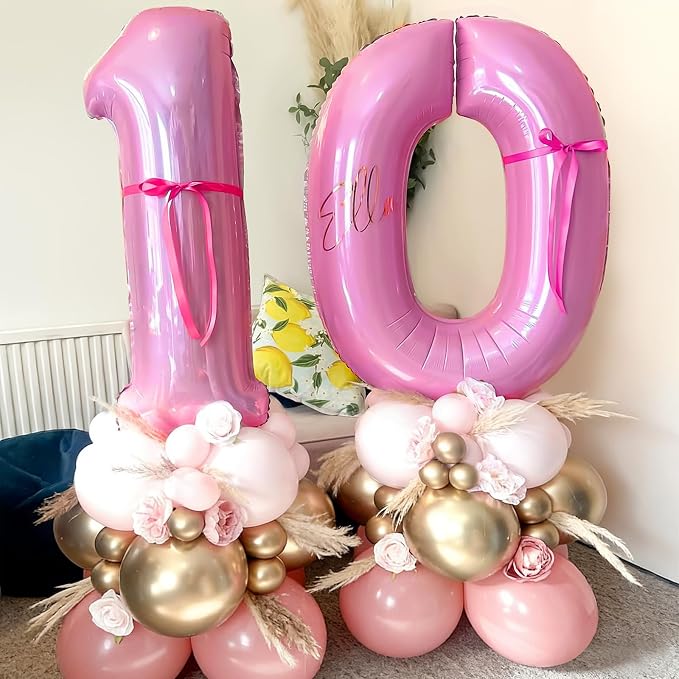 Pastel Pink 11 Balloon, Light Pink 11 Balloons Number, 40 Inch Helium Foil - Image 2