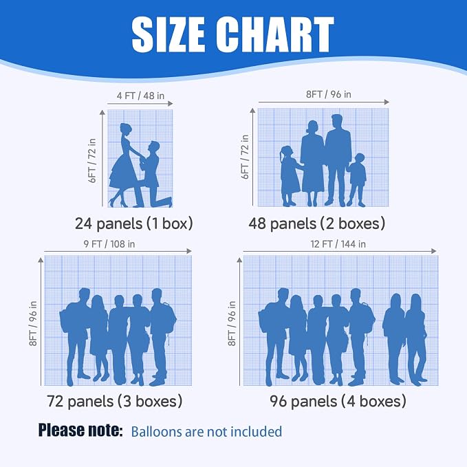 Ozikutech 24 Pcs Silver Shimmer Wall Backdrop Panels - Image 3