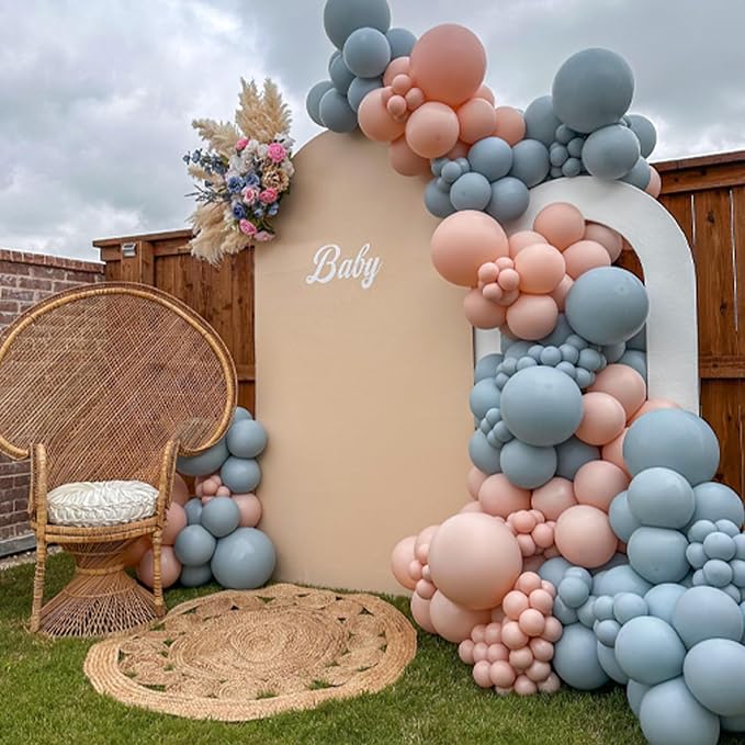 Awenztech 110pcs Dusty Blue Balloon Arch Garland Kit 18 12 10 5 inch | Bridal - Image 6