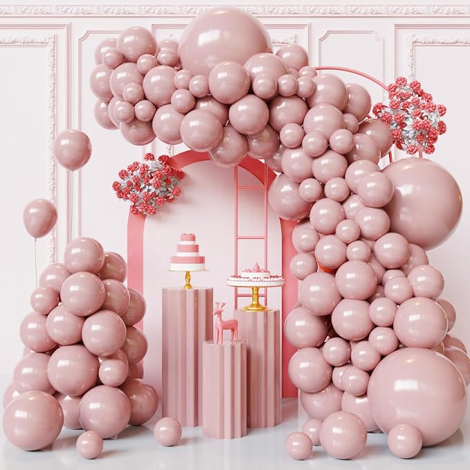 Dusty Pink Balloons Arch Kit, Baby Shower, Gender Reveal, Anniversary by FQZYLCH