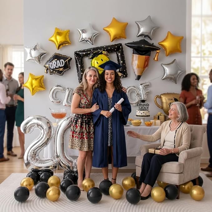 65 PCS Congrats Grad Balloons Kit, Class of 2026 Graduation Party Decorations - Image 4