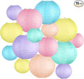 15-Pack Pastel Classroom Decor, Hanging Paper Lanterns by KAXIXI