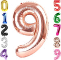 40 In Rose Gold Number 9 Balloon, 9th Birthday Party Decorations by Hadoife