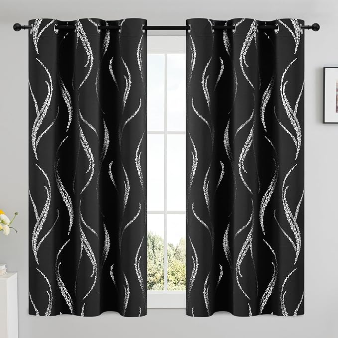 Yakamok Black Blackout Curtains - Image 2
