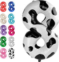 Cow Print Number 8 Balloon 40 inch, Cow Birthday Party Balloons Decorations | by Upgesy