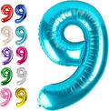 Blue Number 9 Balloon 40 inch, Balloon numbers party supplies, deco photo shoot by Upgesy