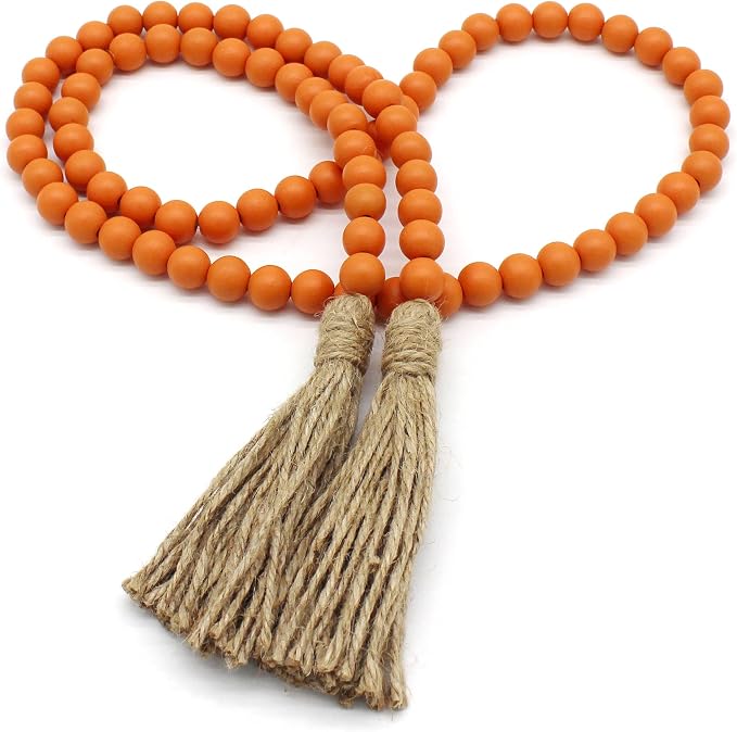 CVHOMEDECO. Wood Beads Garland by CVHOMEDECO