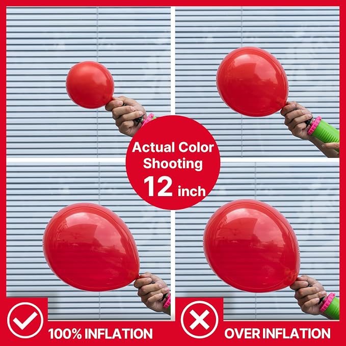 PartyWoo Red Balloons 50pcs Red Helium Latex Balloons 12 Inch | Birthday - Image 4