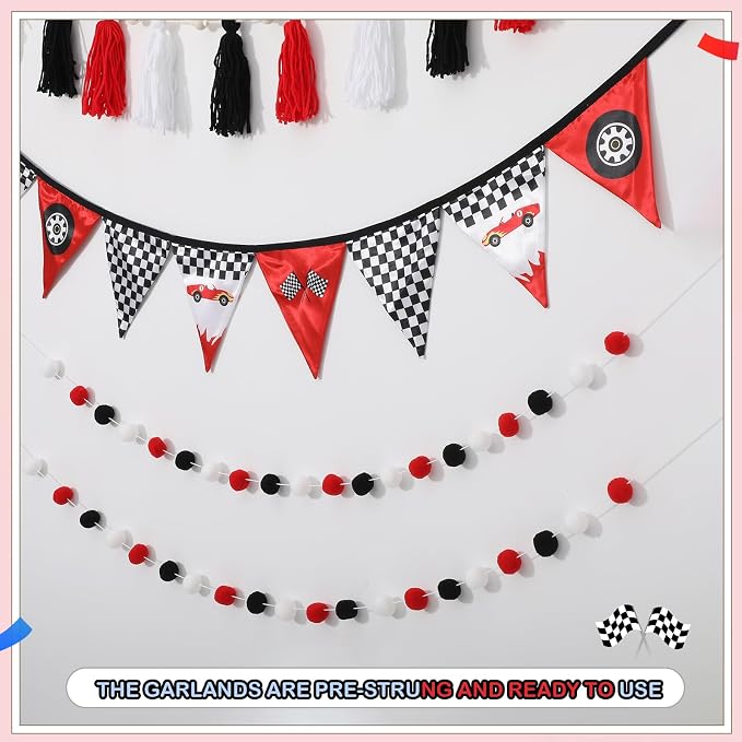 Hahafelt 4 Pcs Baby Shower Party Decoration Kit Pennant Bunting Banner Tassel - Image 7