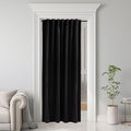 Black Doorway Curtain Soft Velvet Blackout Thermal Insulated Privacy Room by StangH