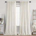 Cream Linen Curtains 89 Inches Long by Nanspring