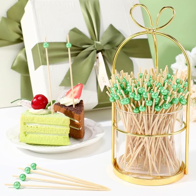 Reallnaive 300 Pcs Cocktail Pick Pearl Fancy Toothpick - Image 3
