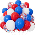 Red White Blue Balloons for 4th of July Decorations | 50 Pcs 12 Inch Red White by Adeyoo