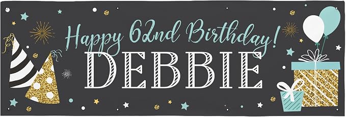 Let's Make Memories Personalized Happy Birthday Banner by LetsMakeMemories