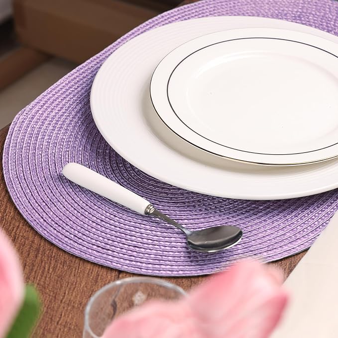 AHHFSMEI Placemats Set of 4 for Dining Table Washable Woven Non-Slip 18x12 - Image 5