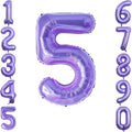 Purple Number 5 Balloon 40 Inch, Large Lavender Mylar Foil Number 5 by Unknown