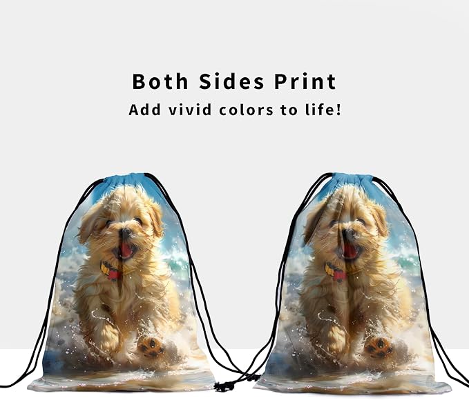 Cute Animal Gymnastics Grip Bag Playing Water Dog Gym String Bag - Image 3