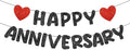 Fulmoon Happy Anniversary Banner Glitter Happy Anniversary Decorations Wedding by Fulmoon