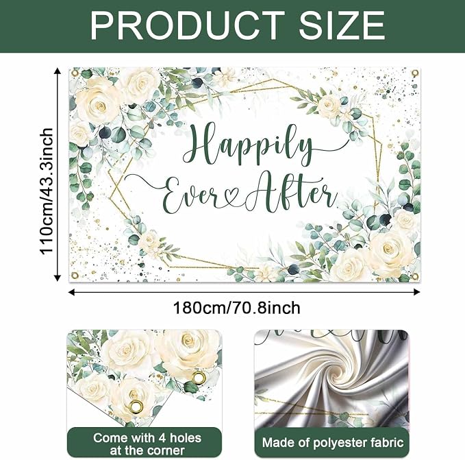 Mocsicka Happily Ever After Backdrop Banner - Image 6