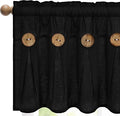 Farmhouse Valance Curtains, Boho Cotton Linen Kitchen Valance, Rod Pocket by FRAMICS
