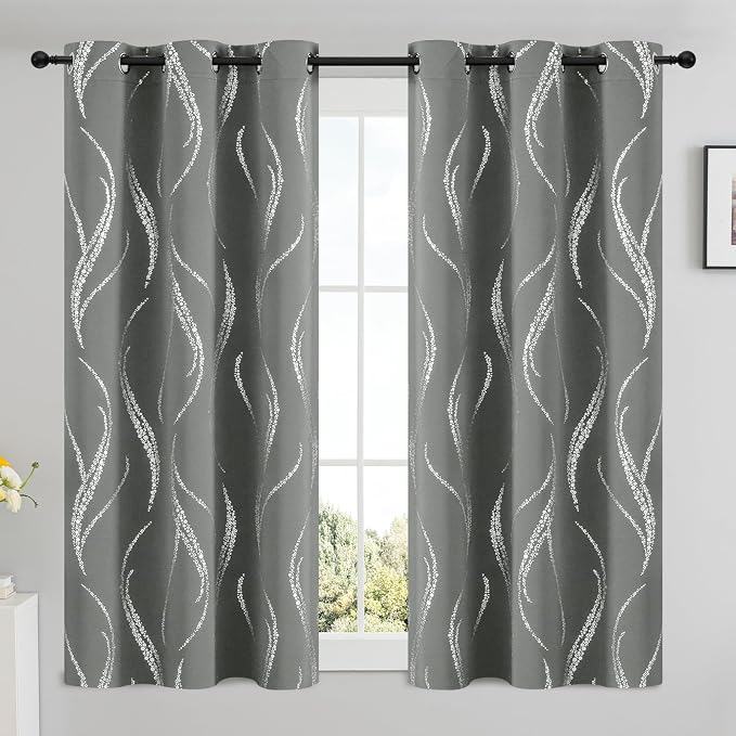 Yakamok Grey Light Blocking Curtains - Image 2