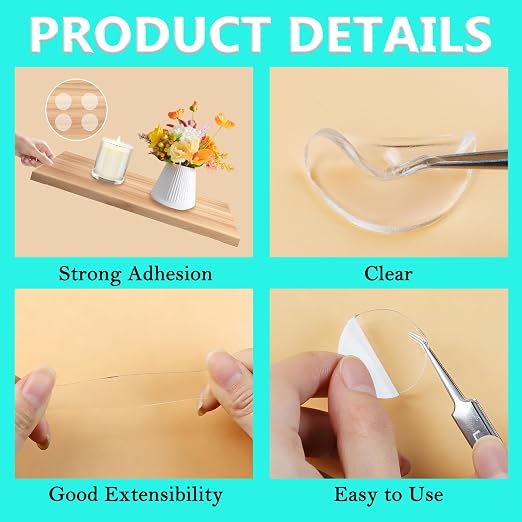 50Pcs Double Sided Sticky Dots, 1.18 Inches Extra Large Adhesive Dots Round No - Image 3