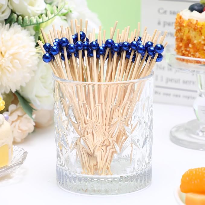 Reallnaive 300 Pcs Cocktail Pick Pearl Fancy Toothpick - Image 2