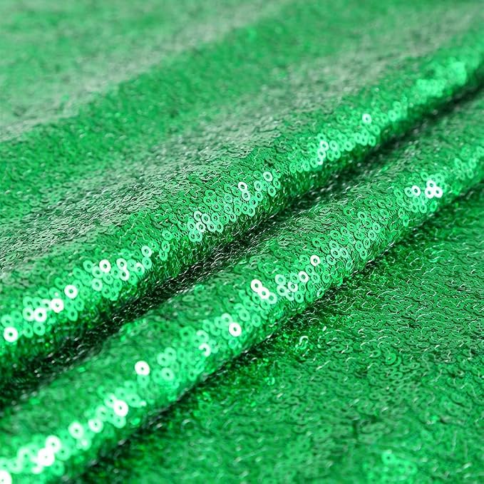 Green Sequin Backdrop Curtains-6 Panels 2FTx8FT Green Backdrop - Image 6