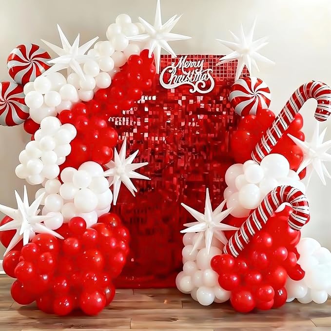 9Pcs White Star Balloons, Large Explosion Star Foil Balloons, Cone Mylar Spike - Image 4