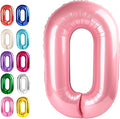 Pearl Pink Number 0 Balloon 40 inch, Balloon numbers party supplies, deco photo by Upgesy
